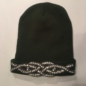 Army Green Embellished Beanie from Akira